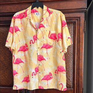 Men's Tropical Flamingo Print Shirt